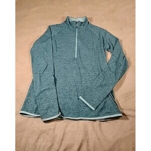 Under Armour Women's Tech 1/2 Zip Pullover Teal Green Space Dye Athletic Size M